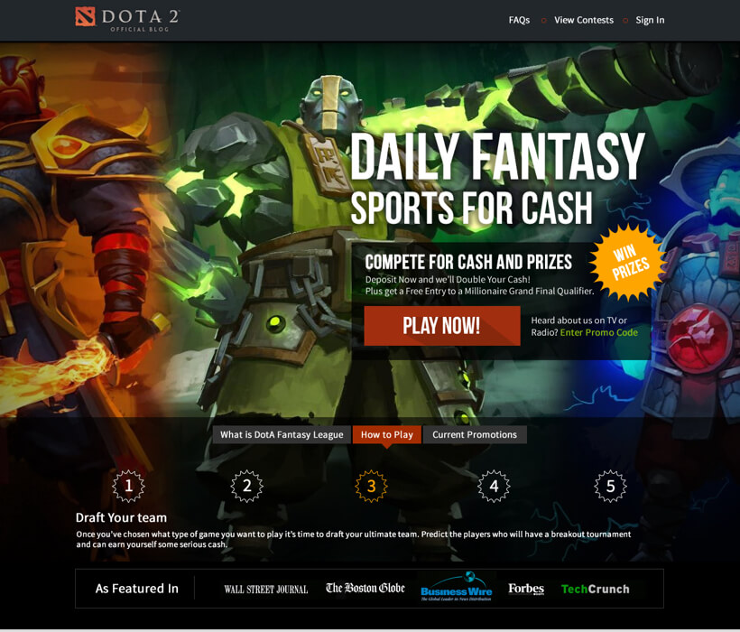 fantasy eSports website development by Vinfotech