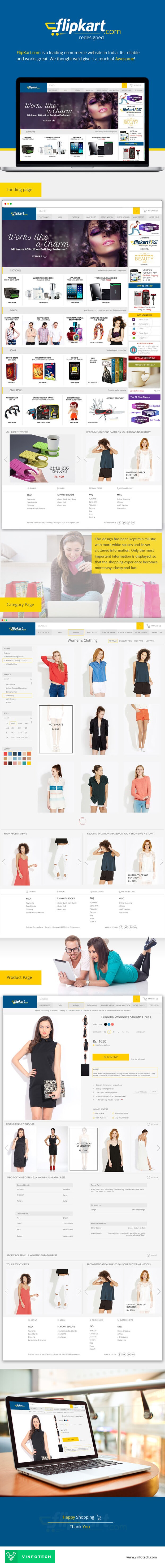 FlipKart Website Concept Redesign by Vinfotech