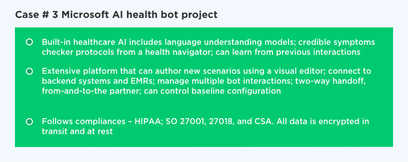 Healthcare AI Bot Microsoft Project by Vinfotech