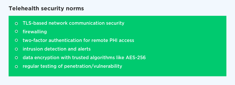 Telehealth Security Norms – Custom Telehealth Software Systems by Vinfotech