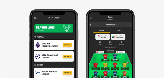 Multiple sports league in Season Long fantasy by Vinfotech