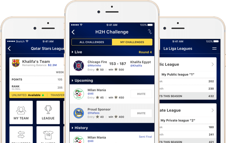 Season Long Fantasy Soccer Web Design Qatar by Vinfotech